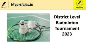 District Level Badminton Tournament 2023