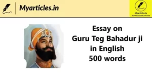 Essay on Guru Teg Bahadur ji in English 500 words