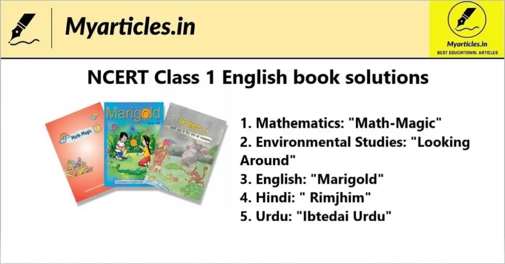 NCERT Class 1 English book solutions download